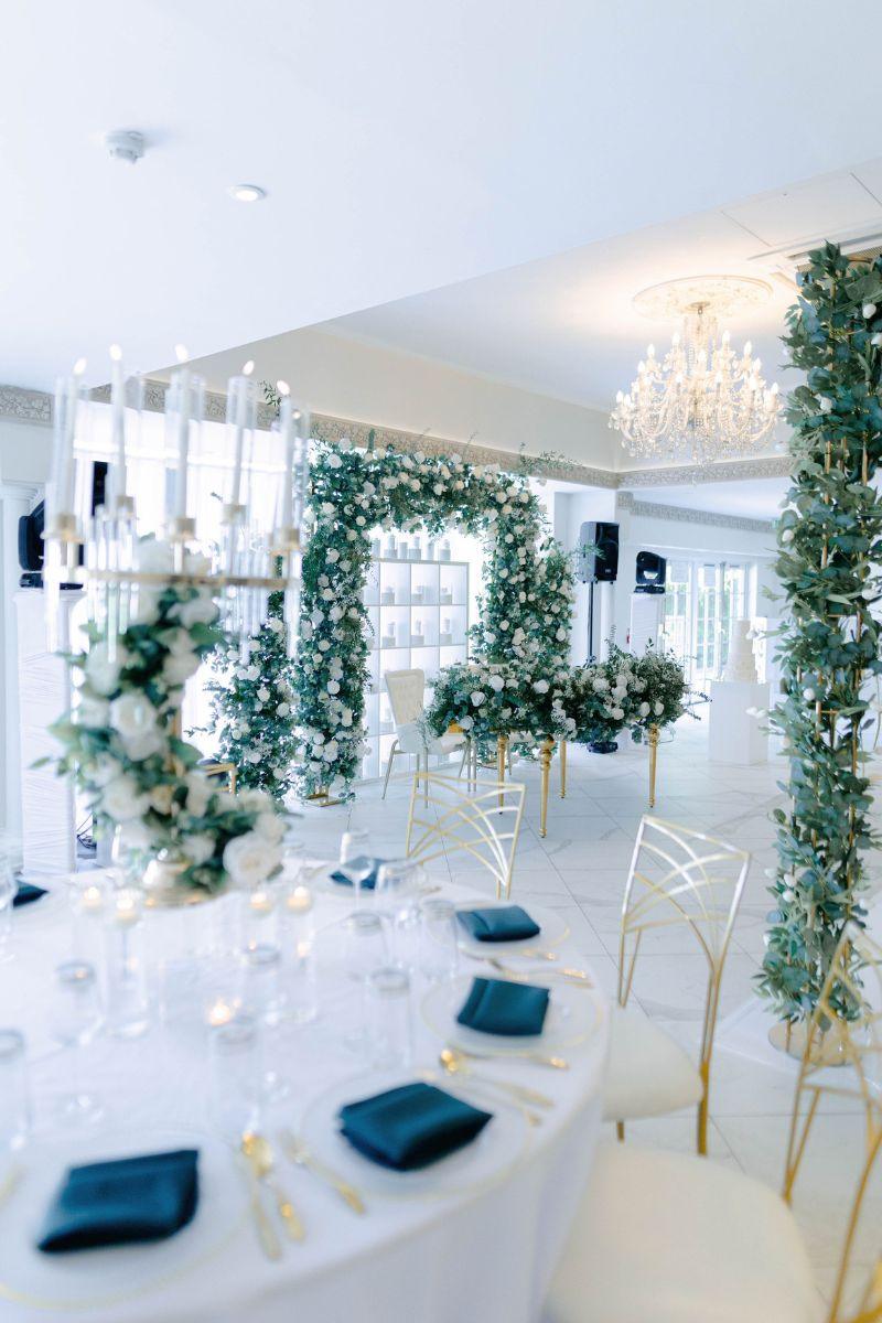 The Grand Ballroom at Russets set up by Afrocentric Wedding Decorator, our recommended suppliers.