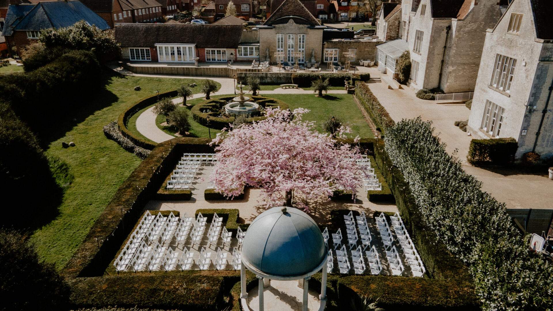 The grounds at Russets - a historic country house wedding venue situated on the Surrey / Hampshire border.